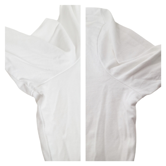 The TALBOTS Tee Petite Large White Cotton Blend Long‎ Sleeve Turtleneck - Picture 8 of 15